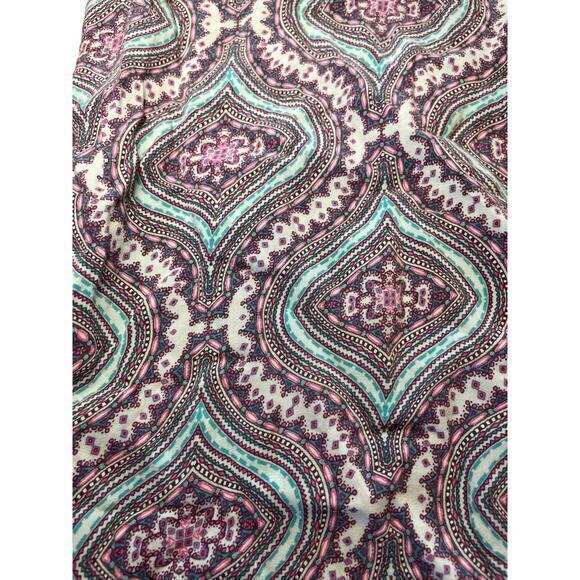 P.J. Salvage Women's Paisley Blue, Teal & Pink Drawstring Waist Lounge Pants M - Picture 2 of 6